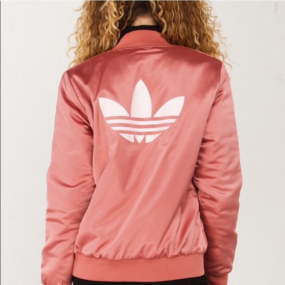 Adidas Originals Rare Rose Gold Satin Track Jacket! - Picture 4 of 4